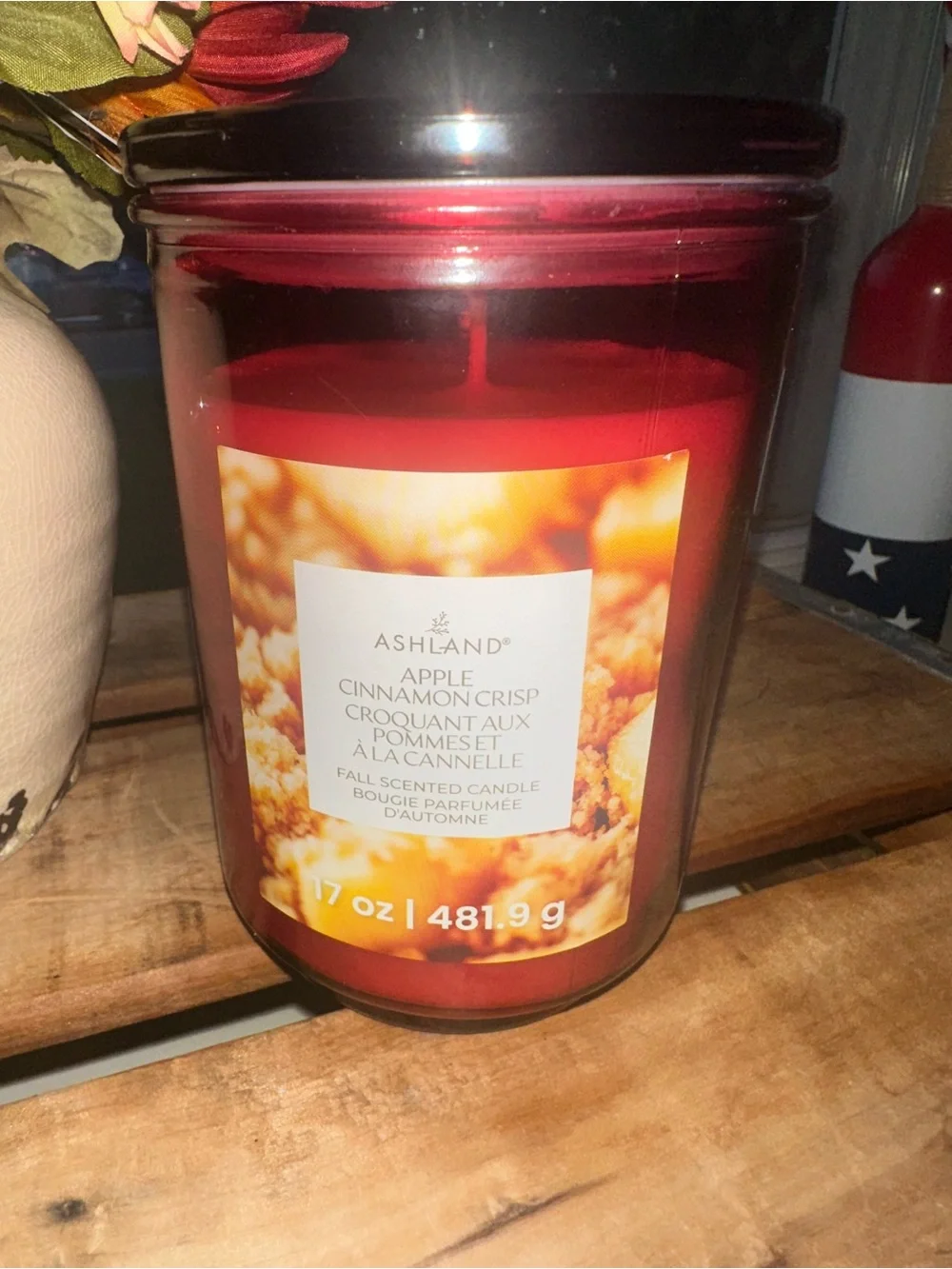 Apple Cinnamon Crisp Fall Scented Jar Candle by Ashland ~ Single Wick ~ New